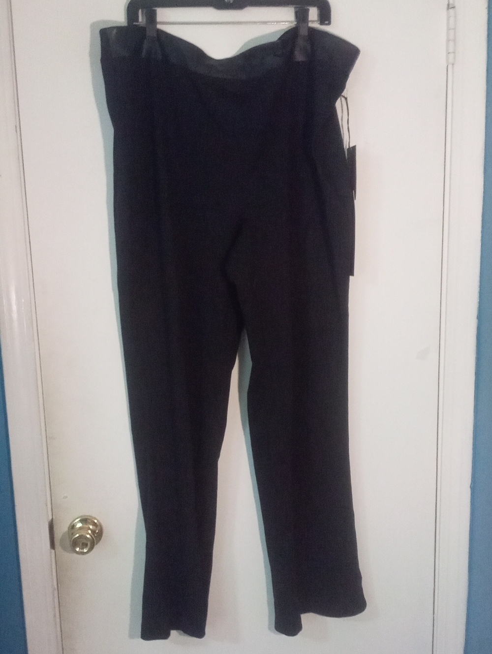 Dg2 By Diane Gilman Black High-Waist Straight Pants 2X Plus NWT